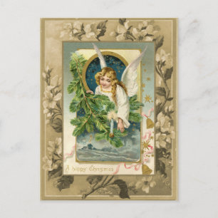 Christmas Angel Vintage Reproduction Postcard