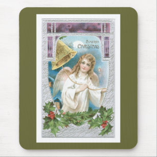 Christmas Angel with Bell Mouse Pad