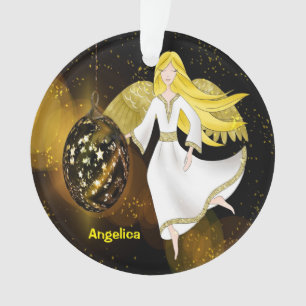 Christmas Angel with Bulb Ornament