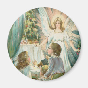 Christmas Angel with Children Magnet