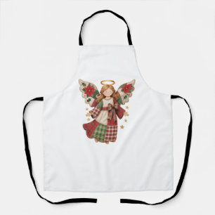 Christmas Angel with Golden Stars Apron