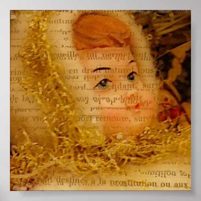Christmas Angel With Texture Poster (Front)