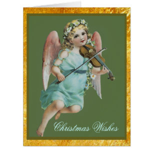 Christmas Angel with Violin Big Card