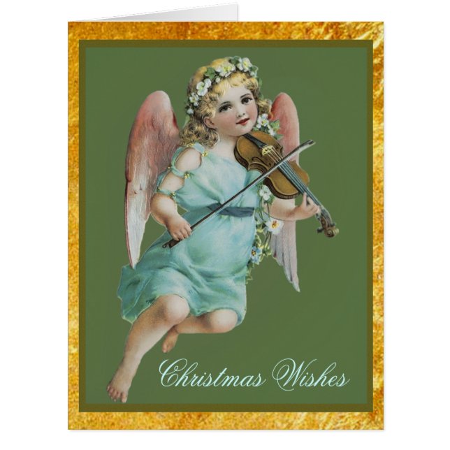 Christmas Angel with Violin Big Card (Front)