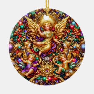 CHRISTMAS ~ Angels 19th Century ~ Ceramic Ornament