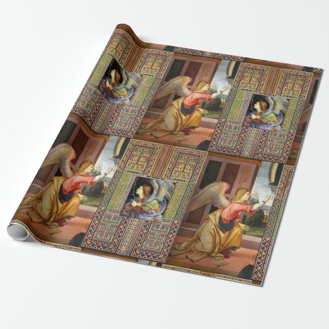 CHRISTMAS ANGELS by FILIPPINO LIPPI  Wrapping Paper (Unrolled)