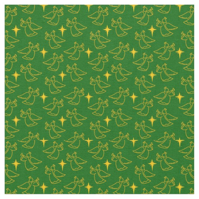 Christmas Angels  Fabric (Close Up)