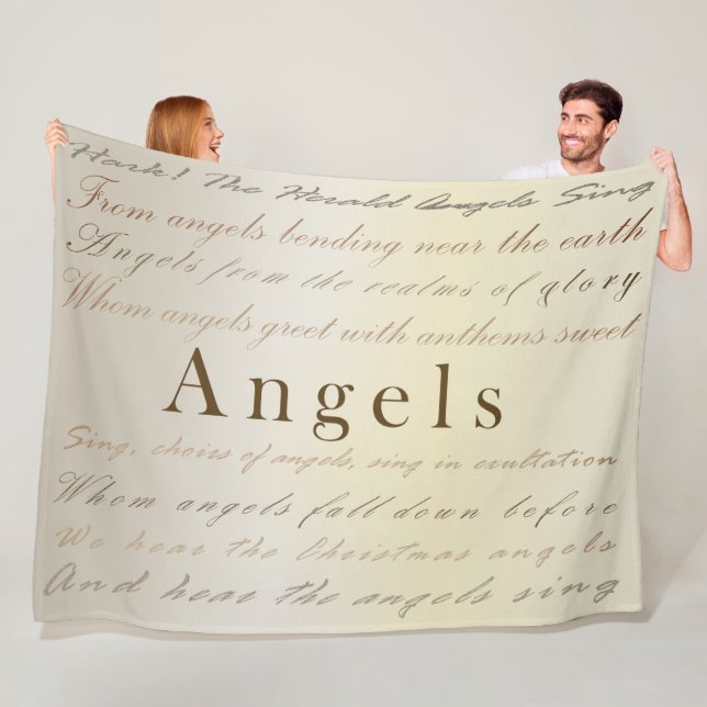 Christmas Angels Fleece Blanket (In Situ)