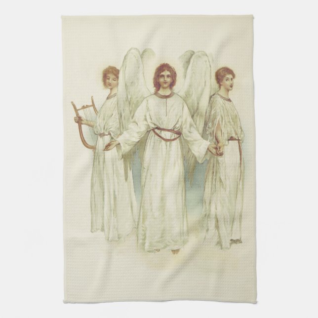 "CHRISTMAS ANGELS" TEA TOWEL (Vertical)