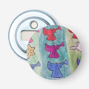 Christmas Angels With Trumpets Bottle Opener