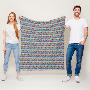 Christmas Angels With Trumpets Fleece Blanket