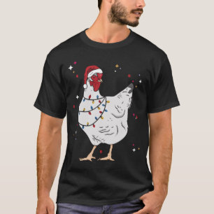 Christmas Animal Chicken Xmas Farmer T-Shirt