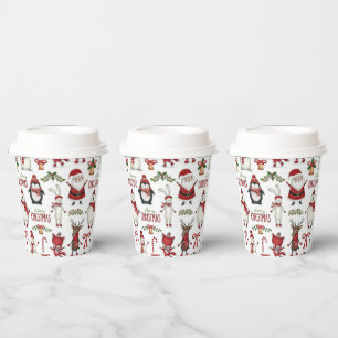 Christmas animal pattern paper cups