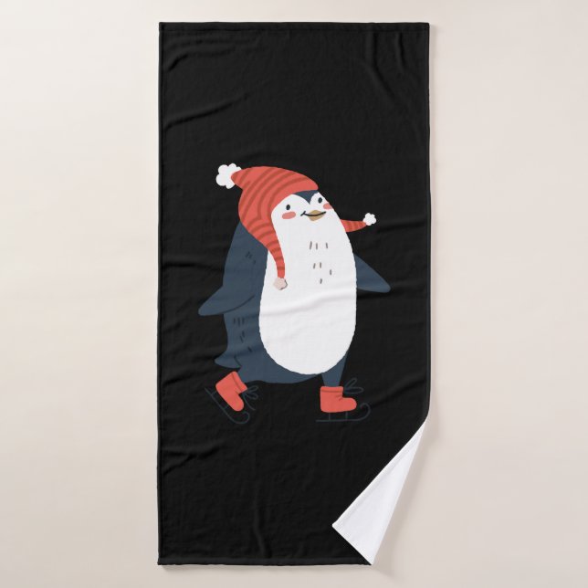 Christmas animal penguin gifts bath towel (Bath Towel)