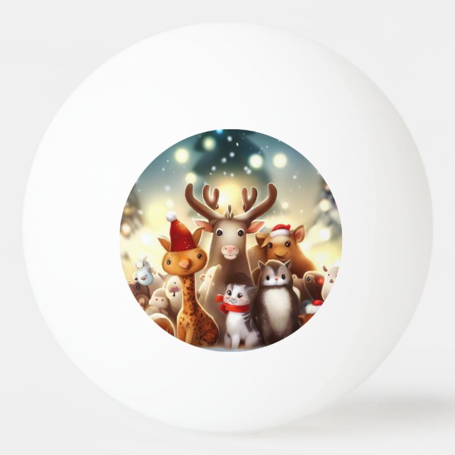 Christmas Animals (7) Ping Pong Ball (Front)