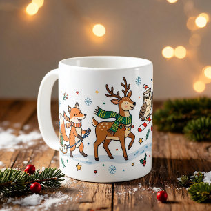 Christmas animals parade Kids Mug