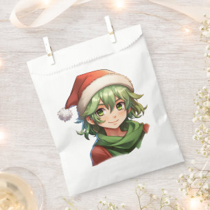 Christmas Anime Elf Portrait Favour Bag