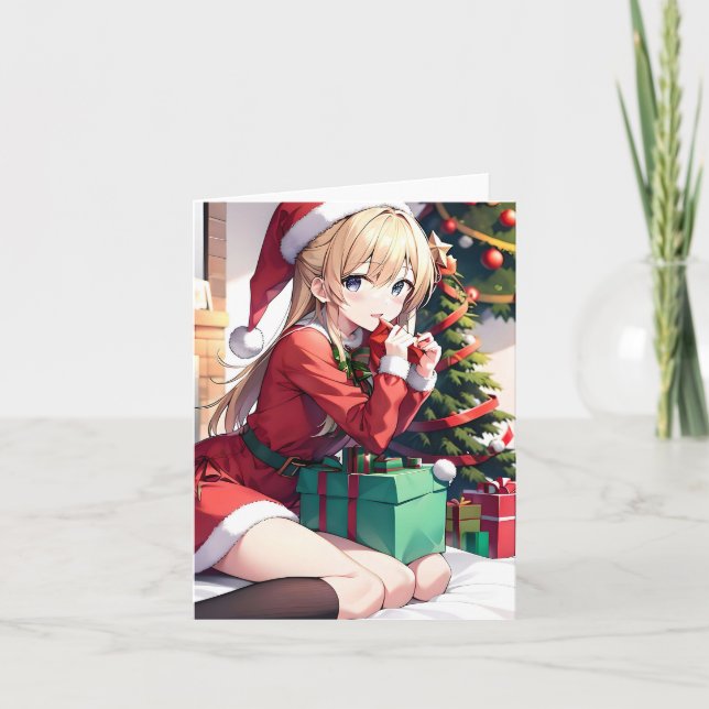 Christmas Anime O - AI Card (Front)