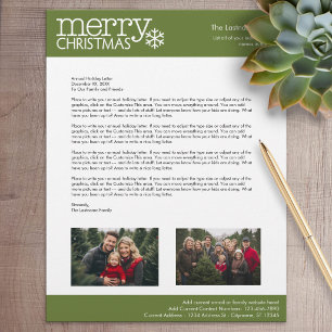 Christmas - Annual Holiday Letter with Photos Letterhead