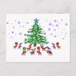 Christmas Ant-ticipation Holiday Postcard