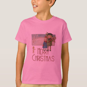 Christmas Antique Children Illustration 1920 T-Shirt