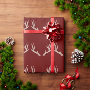 Christmas antler wrapping paper 