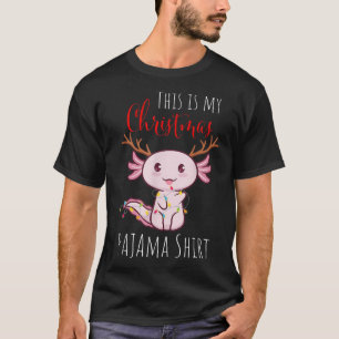 Christmas Aolotl Pajama Xmas Fairy Lights Christma T-Shirt