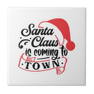 Christmas Approaching Ceramic Tile