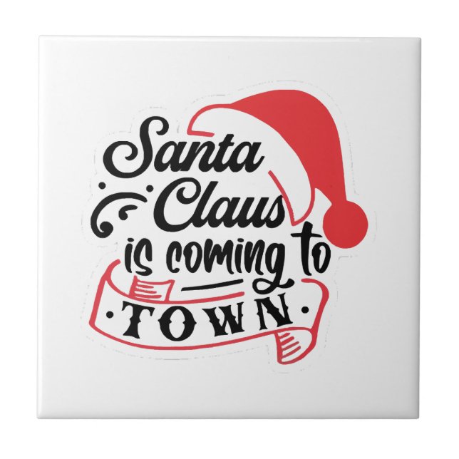 Christmas Approaching  Ceramic Tile (Front)
