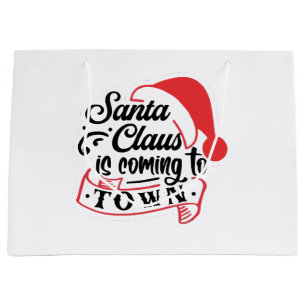 Christmas Approaching Large Gift Bag