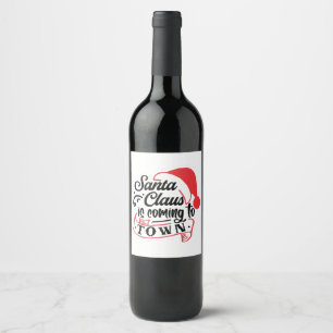 Christmas Approaching Wine Label