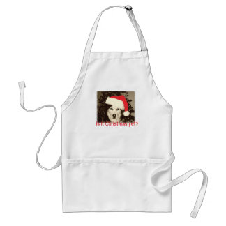 Christmas Apron with Santa Husky