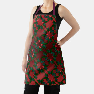 Christmas Aprons Festive Holiday Holly Apron
