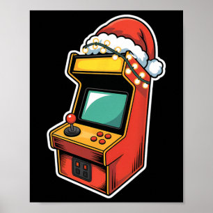 Christmas Arcade Gamer Festive Holiday Xmas  Poster