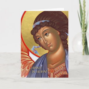 Christmas Archangel Card and nativity scene inside