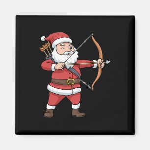 Christmas Archery Arrow Bow Hunting Santa Claus Magnet