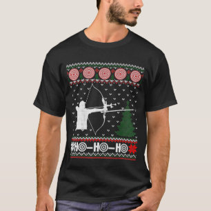Christmas Archery Bow Hunting Bow Hunter Ugly Xmas T-Shirt
