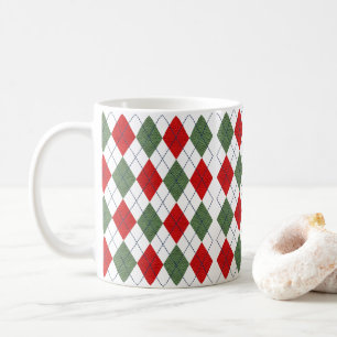 Christmas Argyle Coffee Mug