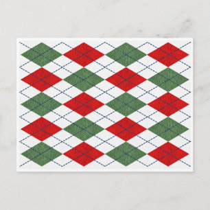Christmas Argyle Postcard