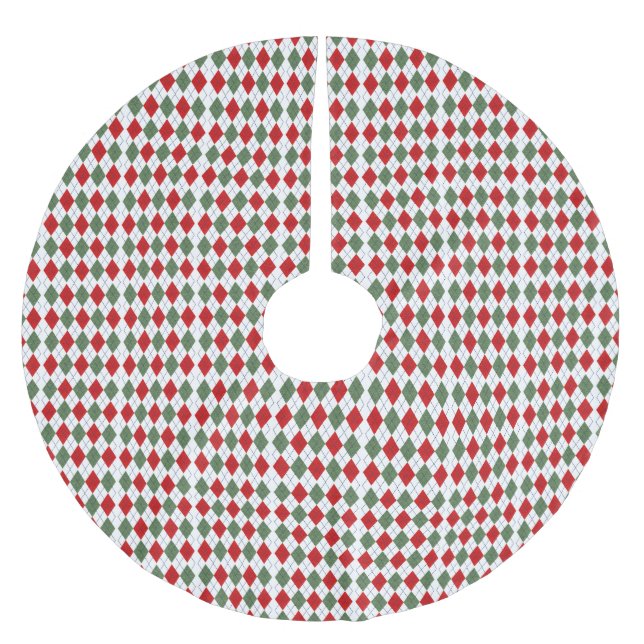 Christmas Argyle Tree Skirt (Front)