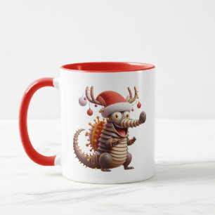 Christmas Armadillo add monogram Mug