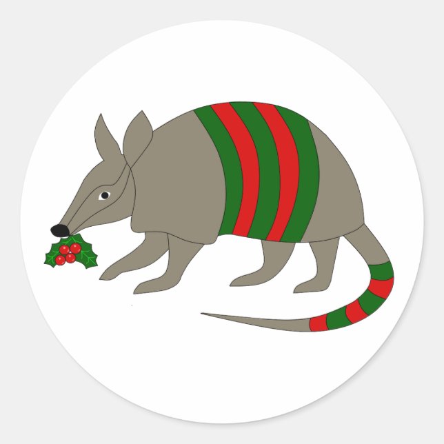 Christmas Armadillo Stickers (Front)
