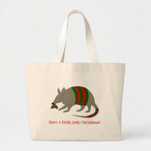 Christmas Armadillo Tote Bag