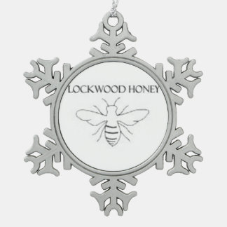 Christmas around snowflake pewter christmas ornament