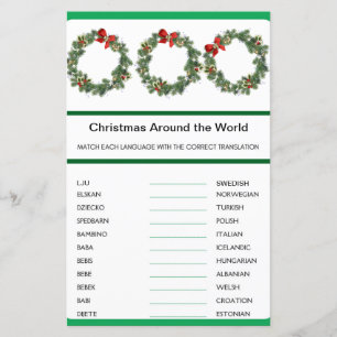 Christmas Around the World Game