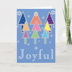 Christmas Art Colourful Modern Cool Chic Holiday Card
