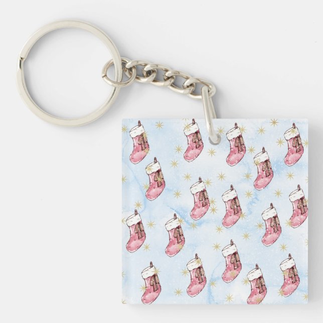 Christmas Art Paintings Key Ring (Front)