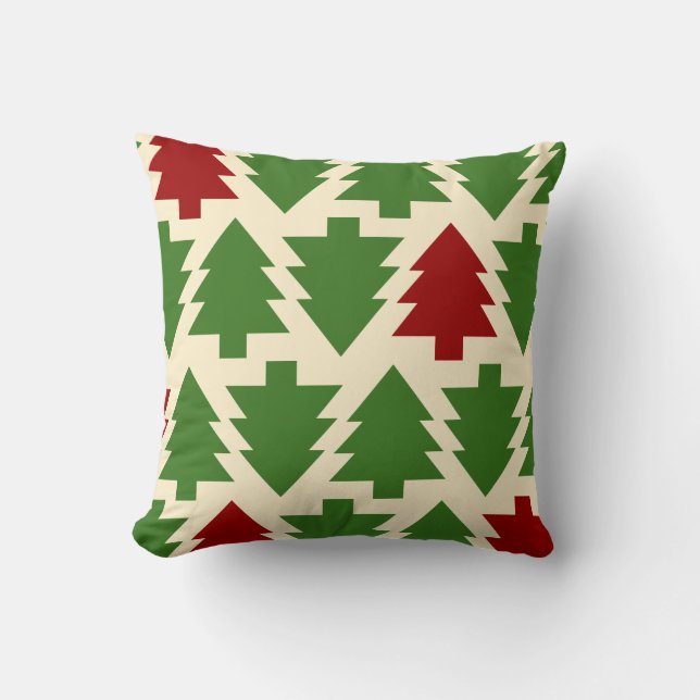 Christmas Art Pattern One Little Christmas Tree Cushion (Front)
