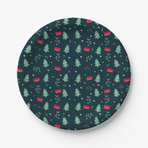 Christmas Art Plant Art One Little Christmas Tree Paper Plate