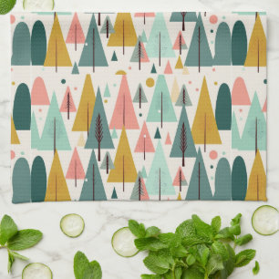 Christmas Art Plant Art One Little Christmas Tree  Tea Towel